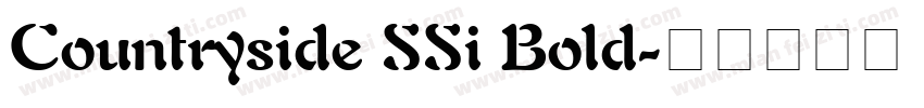 Countryside SSi Bold字体转换